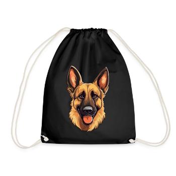 Just A Girl Who Loves German Shepherd for - Drawstring Bag - black - Front
