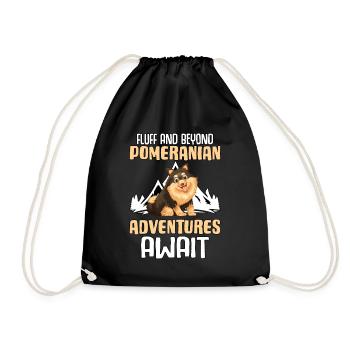 Des aventures en peluche et au-delà de la Poméranie vous attendent - Sac de sport léger - noir - Devant