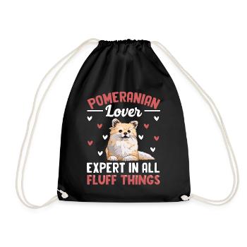 Amoureux de la Poméranie Expert en tout ce qui concerne les peluches - Sac de sport léger - noir - Devant