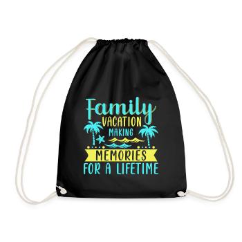 Family holidays - memories for a lifetime - Drawstring Bag - black - Front