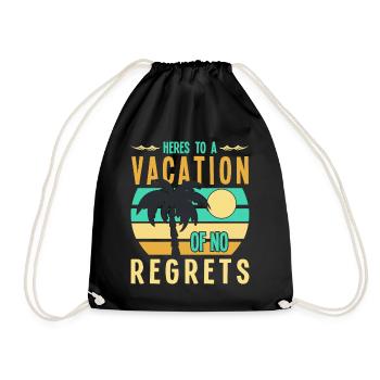 Here's to a holiday without regrets - Drawstring Bag - black - Front