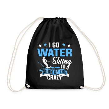 Je fais du ski nautique pour brûler les fous - Sac de sport léger - noir - Devant
