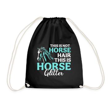 Ce n’est pas du crin de cheval mais des paillettes de cheval - Sac de sport léger - noir - Devant