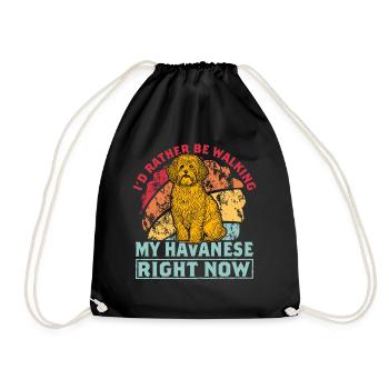 Je préfère marcher mon bichon havanais en ce moment - Sac de sport léger - noir - Devant