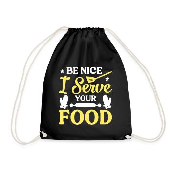 Soyez gentil, je vais servir votre nourriture - Sac de sport léger - noir - Devant