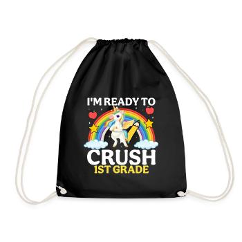 Je suis prêt à conquérir la 1ère classe - Sac de sport léger - noir - Devant