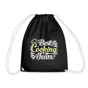 Bestes Kochteam - Turnbeutel - Schwarz - Vorne