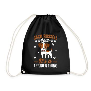 Jack Russell J’adore c’est un truc de Terrier - Sac de sport léger - noir - Devant