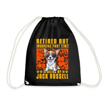 Retraité mais travaillant à temps partiel Jack Russell - Sac de sport léger - noir - Devant