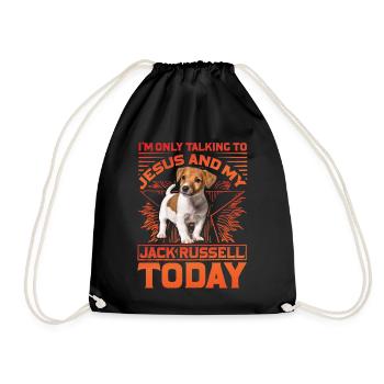 I'm only talking to Jesus and my Jack Russell - Turnbeutel - Schwarz - Vorne