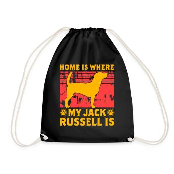 La maison, c’est là où se trouve mon Jack Russell - Sac de sport léger - noir - Devant