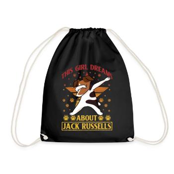 Cette fille rêve de Jack Russell - Sac de sport léger - noir - Devant