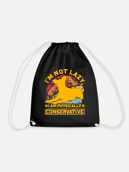 I'm not lazy I am physically Jack Russell - Turnbeutel - Schwarz