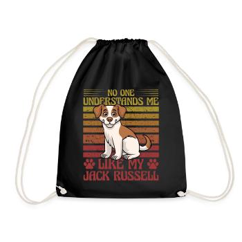 No one understands me like my Jack Russell - Drawstring Bag - black - Front