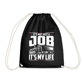 It's not just a job, it's my life - Drawstring Bag - black - Front