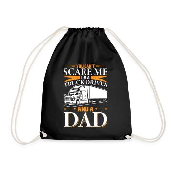 You can't scare me I'm a truck driver - Drawstring Bag - black - Front
