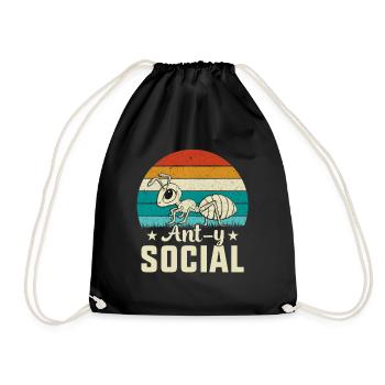 Ant-y social - Drawstring Bag - black - Front