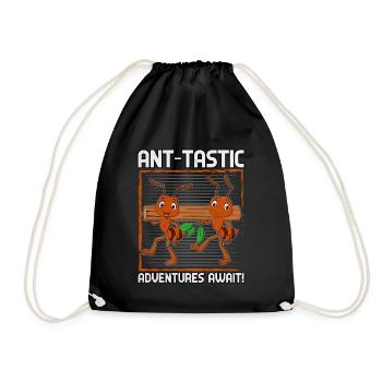 Ant-tastic adventures await - Drawstring Bag - black - Front