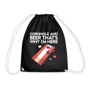 Jeu de Cornhole Tenue de trou de maïs avec Cornhole - Sac de sport léger - noir - Devant