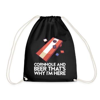 Jeu de Cornhole Tenue de trou de maïs avec Cornhole - Sac de sport léger - noir - Devant