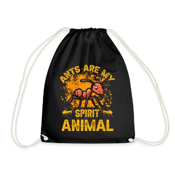 Ants are my spirit animal - Drawstring Bag - black - Front