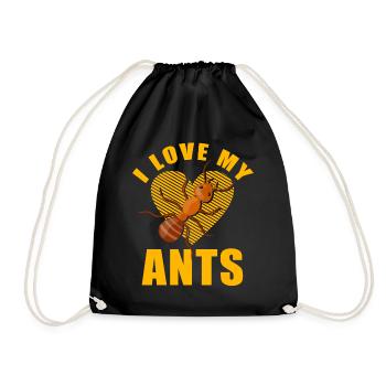 I love my Ants - Turnbeutel - Schwarz - Vorne