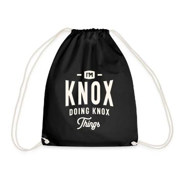 Je suis Knox faire Knox choses nom personnalisé Knox - Sac de sport léger - noir - Devant