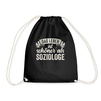 Soziologe Gesellschaft Verhalten Studie Theorien - Turnbeutel - Schwarz - Vorne