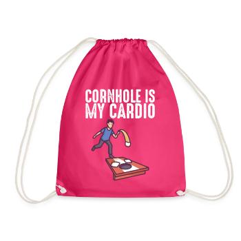 Pickleball Racket Pickle Ball I Dont Alway Play - Drawstring Bag - fuchsia - Front