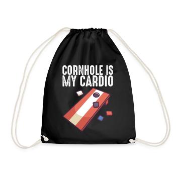 Cornhole est mon cardio cornhole sacs Cornhole - Sac de sport léger - noir - Devant
