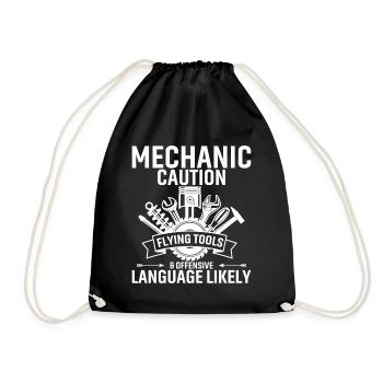 Mécanique Attention Outils volants - Sac de sport léger - noir - Devant