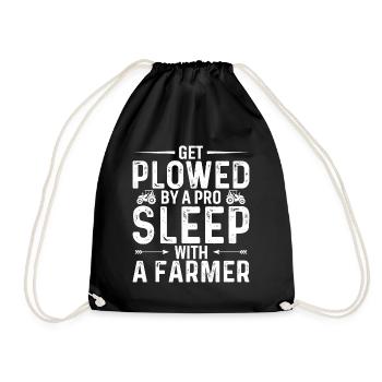 Being Plowed By A Professional - Farmer - Drawstring Bag - black - Front