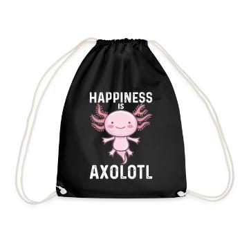 Glück Ist Axolotl - Turnbeutel - Schwarz - Vorne