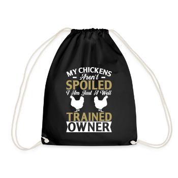 Mes poules ne sont pas gâtées - Sac de sport léger - noir - Devant