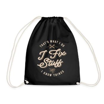 C’est ce que je fais, je répare des choses et je sais des choses - Sac de sport léger - noir - Devant
