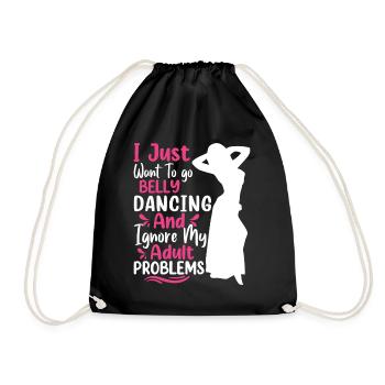 Funny Belly Dancer, Salsa And Ballet Dancers - Turnbeutel - Schwarz - Vorne