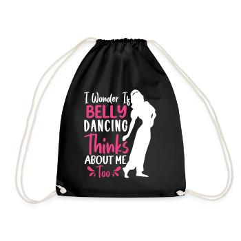 Funny Belly Dancer, Belly Dancing Quotes & Jokes - Drawstring Bag - black - Front