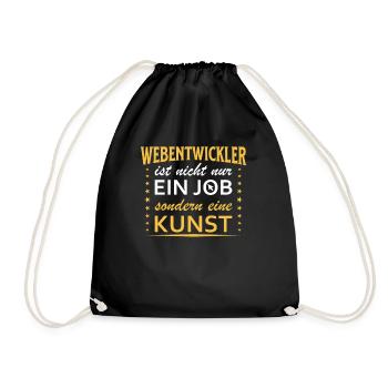 Webentwickler Fullstack-Softwareentwickler - Turnbeutel - Schwarz - Vorne