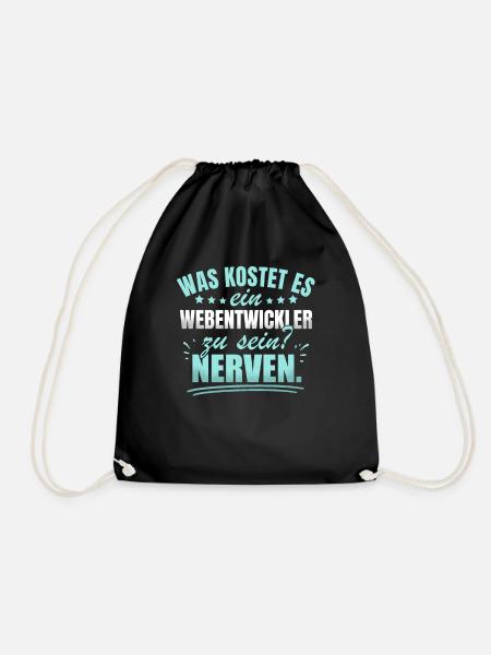 Webentwickler Programmierer Frontend-Entwickler - Turnbeutel - Schwarz