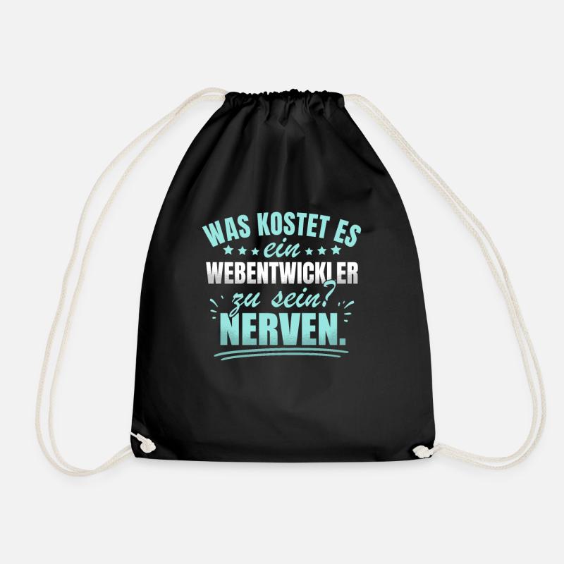 Webentwickler Programmierer Frontend-Entwickler - Turnbeutel - Schwarz