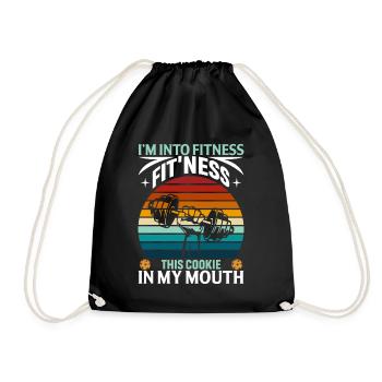 Je suis en forme fitness ce cookie dans mon - Sac de sport léger - noir - Devant