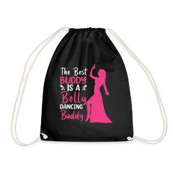 Funny Belly Dancer, Belly Dancing Quotes Dancer - Drawstring Bag - black - Front