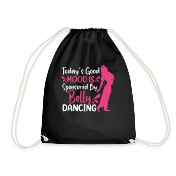 Funny Belly Dancer, Belly Dancing Quotes Dancer - Drawstring Bag - black - Front