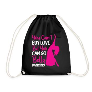 Funny Belly Dancer, Belly Dancing Quotes Dancer - Drawstring Bag - black - Front