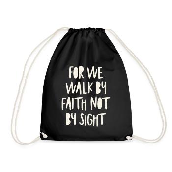 Marcher par la foi citation chrétienne inspirante - Sac de sport léger - noir - Devant