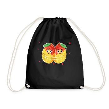 Mignon Couple D’abricot Étreindre Abricot Fruits Amateurs - Sac de sport léger - noir - Devant