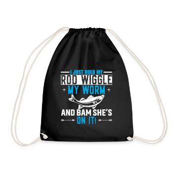 Je tiens juste ma canne, je remue le ver et - Sac de sport léger - noir - Devant