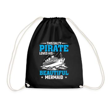 Ce pirate salé aime sa belle sirène - Sac de sport léger - noir - Devant