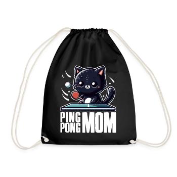 Table Tennis Katze Pingpong Black Cat Mom Outfit - Sac de sport léger - noir - Devant