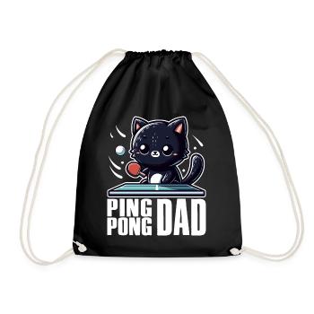 Table Tennis Katze Pingpong Black Cat Dad Outfit - Sac de sport léger - noir - Devant